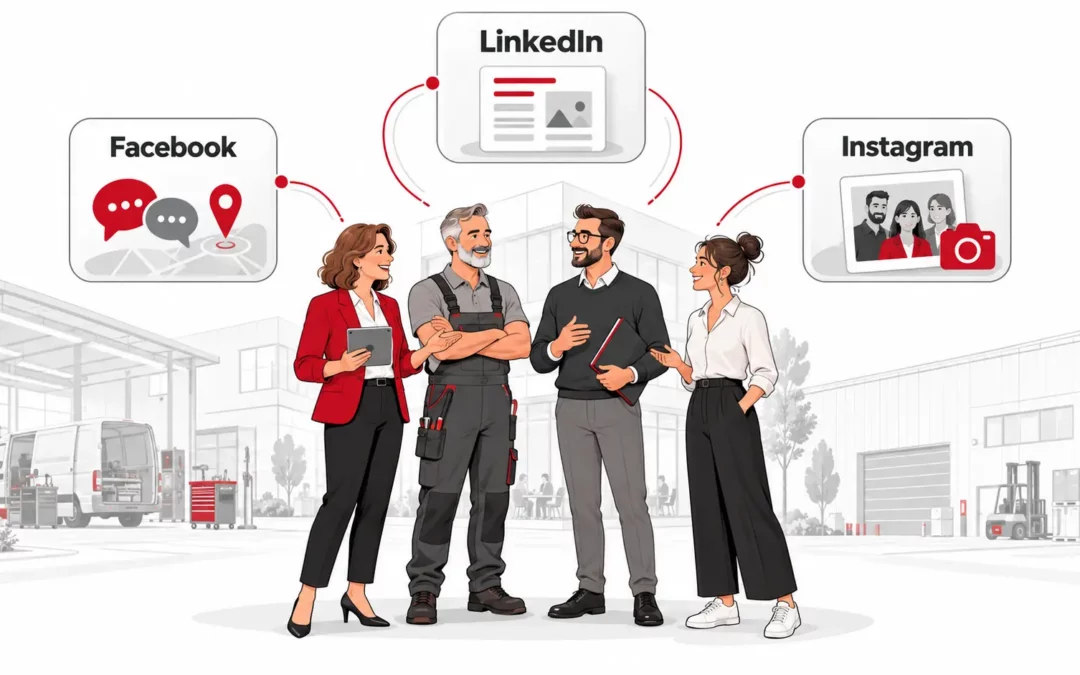 B2B Social Media Zielgruppe zwischen LinkedIn, Facebook, Instagram